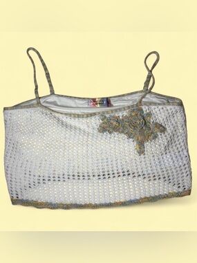 Abercrombie & Fitch White Crochet Crop Top Camisole